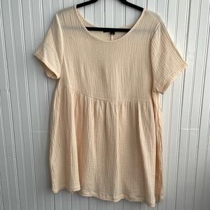 Women’s HYFVE Cream Gauze Babydoll Top/Mini Dress Size L